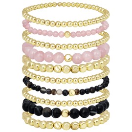 6-10PCS Heishi Surfer Bracelets Set Colorful Beaded Stretch Bracelets Clay Stackable Boho Disc Party Gifts Y2K Kidcore Aesthetic Summer Beach Bohemian Layering Bracelets Jewelry for Women ladies,