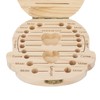 Tooth Keepsake Box, Individual Holes Primary Teeth Organizer Baby Wooden