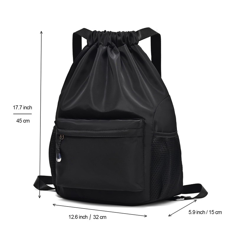 LOKAPEGY Drawstring Drawstring Backpack for Women, Waterproof Drawstring Gym Bag