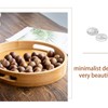 Serving Tray Bamboo Wood Color Round Tray For Water Tea