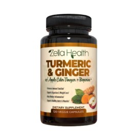 Zella Health Turmeric & Ginger with Apple Vinegar & Bioperine 2 Month Supply