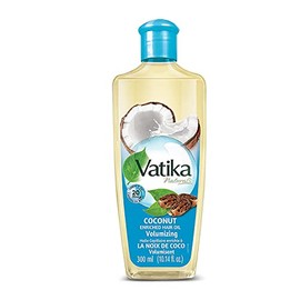 Dabur Vatika Naturals Aceite de coco enriquecido para el cabello, fórmula nutritiva para un cuero cabelludo saludable, suave, manejable y sedoso | Nat