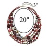 Bocar Multi Layer 5 Strand Statement Collar Beaded Necklace for