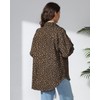 Kedera Women's Leopard Printed Denim Jacket Fall Fashion Jean Jackets