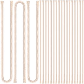 HINZIC 20 PCS 1/4" Round Oil Lamp Wicks Cotton Braided Lamp Wicks Replacement for Candle Lamp, Oil Lamp Wicks Only