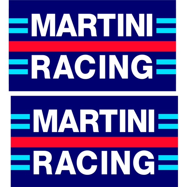 Pure Print Cut Martini Car Sticker Set - 17 cm,