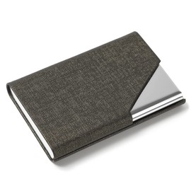 Amazing Harmony Business Card Holder, Men's, Women's, Business Card Case, Horizontal, Magnetic, Easy to Take Out, Lightweight, Braun