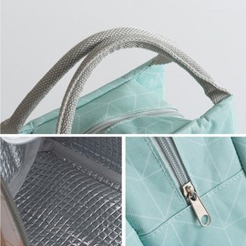 XYBH Insulated Lunch Bag Lunch Box Tote Cooler Bag for Men Women Adults Kids Waterproof Oxford Cloth Picnic Cool Bag 8.8" x 5.9" x 5.9"(22.5 * 15 * 15cm)(Sky Blue)