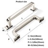 kHTumeWare 10 Pack 5 Inch Cabinet Handles - Polished Nickel