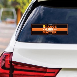 Orange Lies Matter Vinyl Sticker, Resist Hate Decal, Anti-Trump, Resist Racism, Resist Fascism Car Bumper Sticker, 10" x 3"