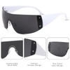 Hycredi Y2K Sunglasses For Women Men Trendy Shield Rimless Wrap