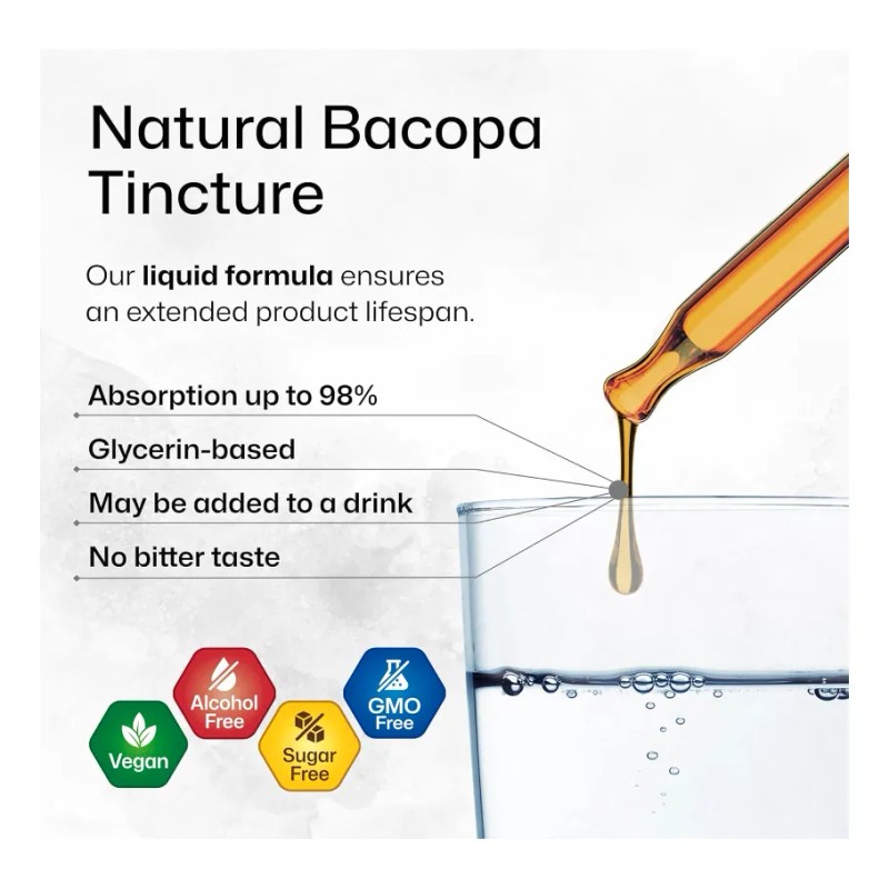 Bacopa Gotas Mejora Cognitiva Y Antiestrés 120ml Americano