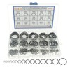 Metric 15-Sizes Round Wire C-Clips External Retaining Rings Assortment Kit;Round