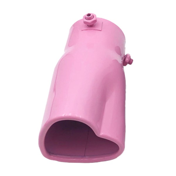 Carkio 2.5inch Inlet Car Exhaust Tip, Universal Car Modification Tail Throat Adjustable Exhaust Pipe Tail Pipe Thickened Stainless Steel Heart Shaped Muffler Tip,Pink Straight