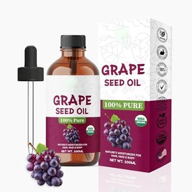 ABBASI & CO Organic Grapeseed Oil 100ml - 100% Pure Cold-Pressed Carrier Oil for Skin, Hair & Aromatherapy, Hydrating & Nourishing, Vegan & Cruelty-Free