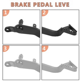 WORLDMOTOP Motorcycle Brake Pedal Foot Lever Replacement for Kawasaki KLX250 2009-2020 KLX300 KLX300R KLX300SM 2020-2025 Brake Lever Pedal (Black)