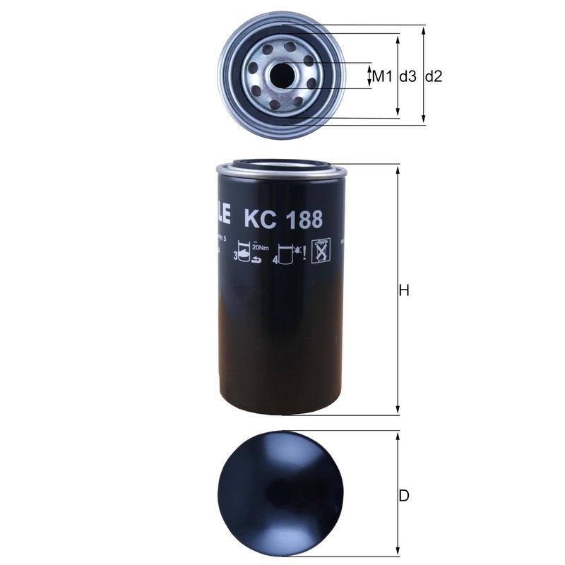 KNECHT KC 188 Fuel filter