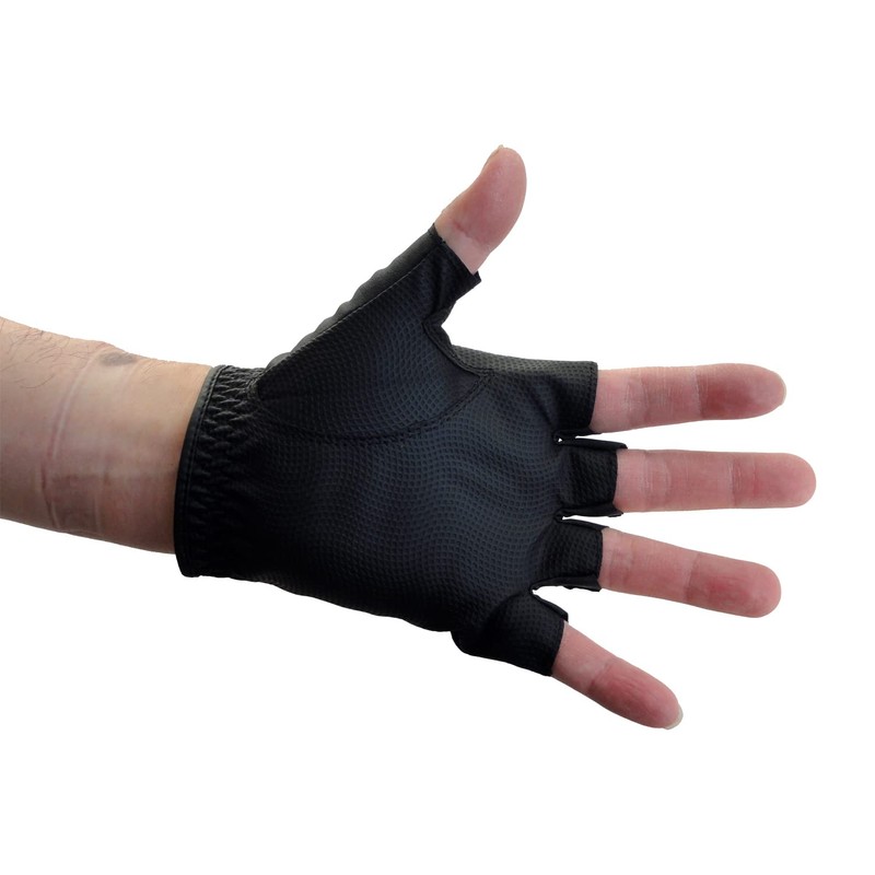 Lezax Half Finger Mesh Gloves Driving Gloves [Black] 28