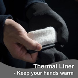 KAYGO Waterproof Thermal Work Gloves, Double Latex Coated, Good Grip and Dexterity, Insulated Liner Warm for Freezer Storage Cold Weather Fishing Winter Outdoor Jobs, KG145W (Full Black, Large)