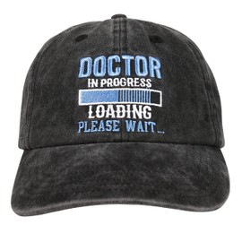 InnoBeta Doctor Cap Gifts for Med School Students, Adjustable Vintage Washed Cotton Embroidered Hat, Idea for Doctor Graduation, Birthday, Christmas