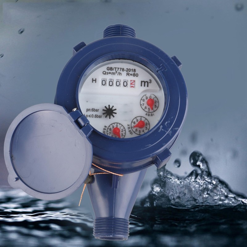 Msiud Plastic Cold Water Meter Flow Meter Single Wet Table