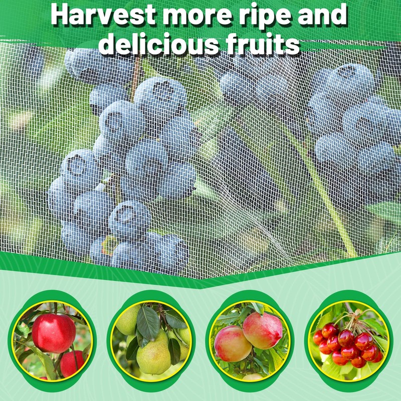 Easy Installation Fruit Tree Netting with Zipper & Drawstring -