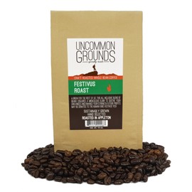 Uncommon Grounds Specialty Coffee Roasts - Festivus Roast (12 oz Whole Bean) - Artisan Roasted Fresh Flavor