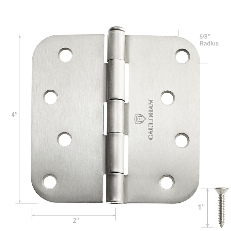 Cauldham (12 Pack) Heavy-Duty 4" Interior Door Hinges with 5/8"