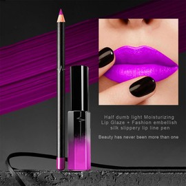 Matte Liquid Lipstick and Lip Liner Set - Long-Lasting, Waterproof, Non-Fading Purple Lipstick with Tinted Lip Balm - Perfect for Women & Girls Makeup