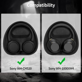 Fintie Hard Case for Sony WH-CH520 WH-1000XM4 Noise Canceling Wireless Headphone, Protective Travel Carrying Storage Bag (Black)