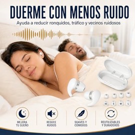 Tapones para Oídos Concierto,Tapones para Silicona Reducción de Ruido 45 dB,con 4 Earplugs y caja de almacenamiento,Para Dormir,Estudio,Viajar,Nadar,E