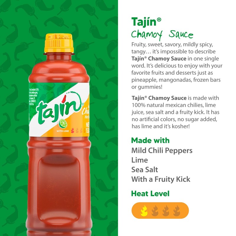Tajín Clásico Seasoning 14oz and Tajín Fruity Chamoy Sauce 15.38oz
