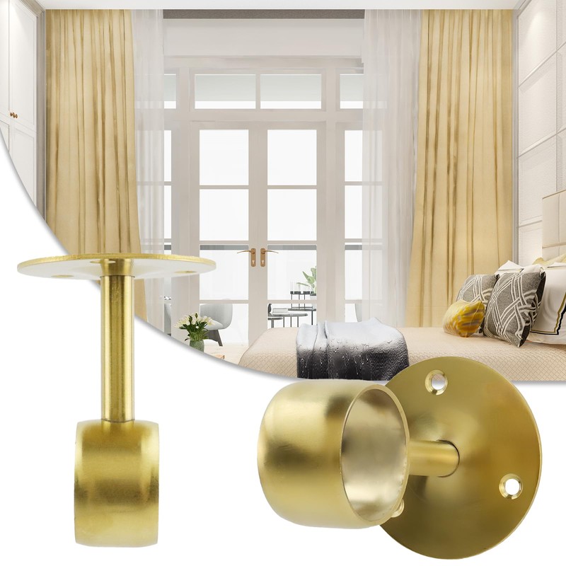 Antrader 4-Pack Stainless Steel 1.5" Diameter Wardrobe Closet Rod Rail