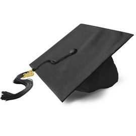 YIIOSS Unisex Adult Matte Graduation Cap with Graduation Tassel and Year Charm for High School and Bachelor Master, Black