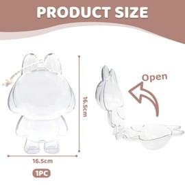 Mrltau Transparent Doll Case for 17 cm Doll Cryingbaby Doll, Protective Keyring for Crying Again Plush Figure, Protect Your Crybaby Doll, Bag Charms