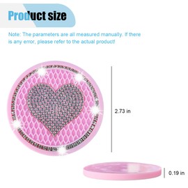 2PCS Bling Car Cup Holder Insert Coasters- 2.75 Inch Non-Slip Embedded Decorative Coaster Drink Car Cup Mat- Crystal Rhinestone Water Bottle Holder Pads Auto Interior Accessories for Women (Pink)