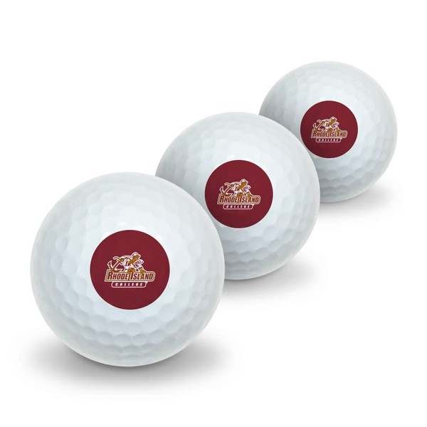 Rhode Island College Primary Logo Novelty Golf Balls 3 Pack
