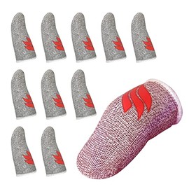 APN Shop (apnshop) Smooth and High Sensitivity Silver Fiber Finger Sack for Gaming, Flexible FPS Sound Game (Pack of 10), Ultra Sensitive, Yubisaku, Finger Sack for Smartphones, Games, Finger Sack for