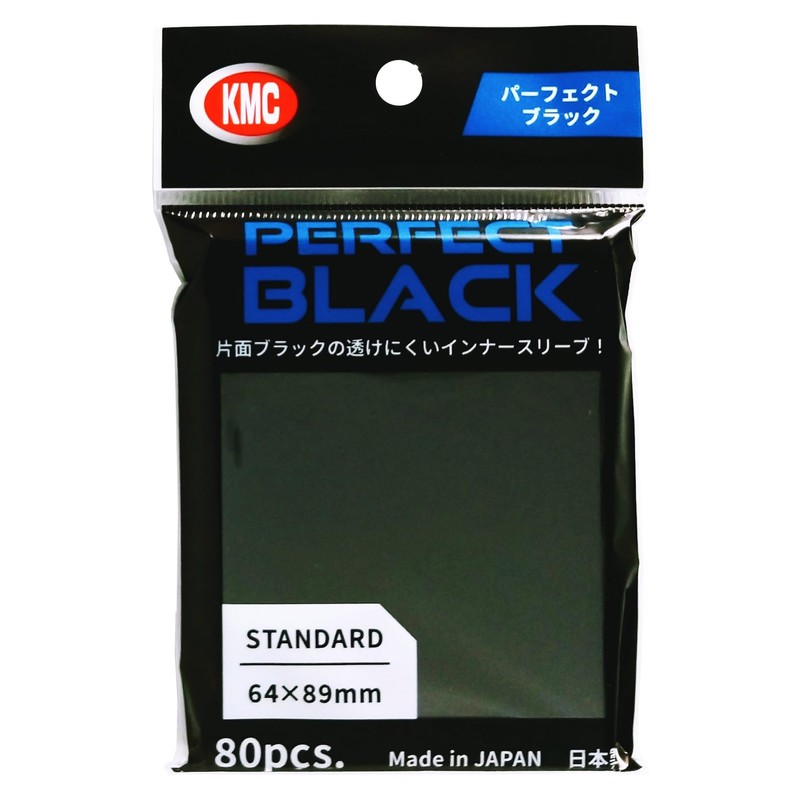 KMC Perfect Black Card Barriers, 80 Count