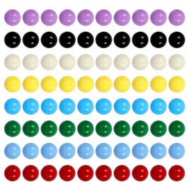 Laviesto Game Replacement Marbles,80pcs Solid Color Game Balls for Chinese Checkers,Aggravation Game,Marble Run,Marble Games(14mm/8 Colors)