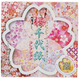 Toyo 860851 Origami Sakura Chiyogami Collection, 5.9 inches (15 cm) Square