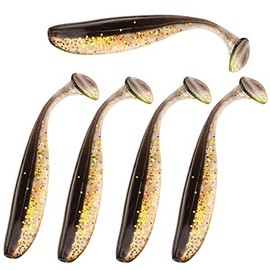 Soft Fishing Lures, 100PCS/50PCS Soft Plastic Baits Kit with Box for Fishing Trout Redfish Saltwater/Freshwater, 10 Mixed Colors/5Mixed Colors (F)