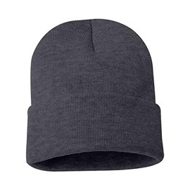 Sportsman Solid 12" Cuffed Beanie One Size Heather Charcoal