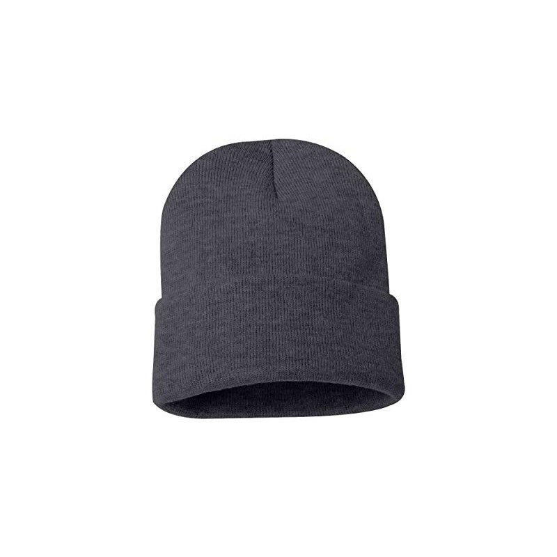 Sportsman Solid 12" Cuffed Beanie One Size Heather Charcoal