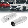 X AUTOHAUX 2 Pcs Chrome 7 Spline Wheel Lug Nut
