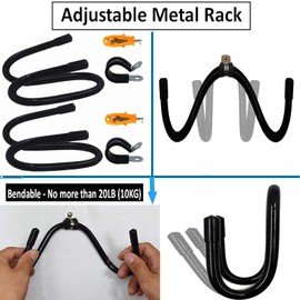 Pmsanzay Horizontal Guitar Wall Mount Hanger, 2 Pack Guitar Hanger Wall Hook Holder Stand Storage Display Rack with Screws for Acoustic, Electric, Ukulele, Bass, Banjo, Mandolin