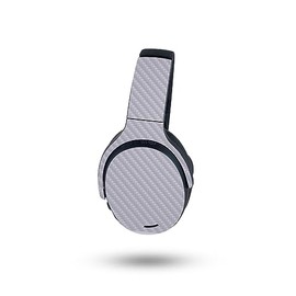 MightySkins Carbon Fiber Skin Compatible with Skullcandy Crusher ANC 2 - Solid Gray | Protective, Durable Textured Carbon Fiber Finish | Easy to Apply