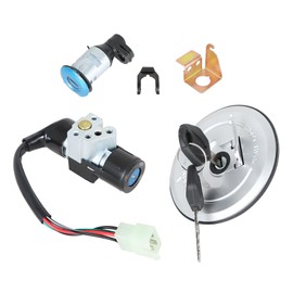 Ignition Switch Lock with Fuel Cap Key Set Replacement for Honda Grom 125 AC MSX125 Motrac M2 and M3 2014-2015 Skyteam M3