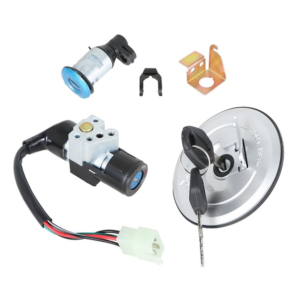 Ignition Switch Lock with Fuel Cap Key Set Replacement for