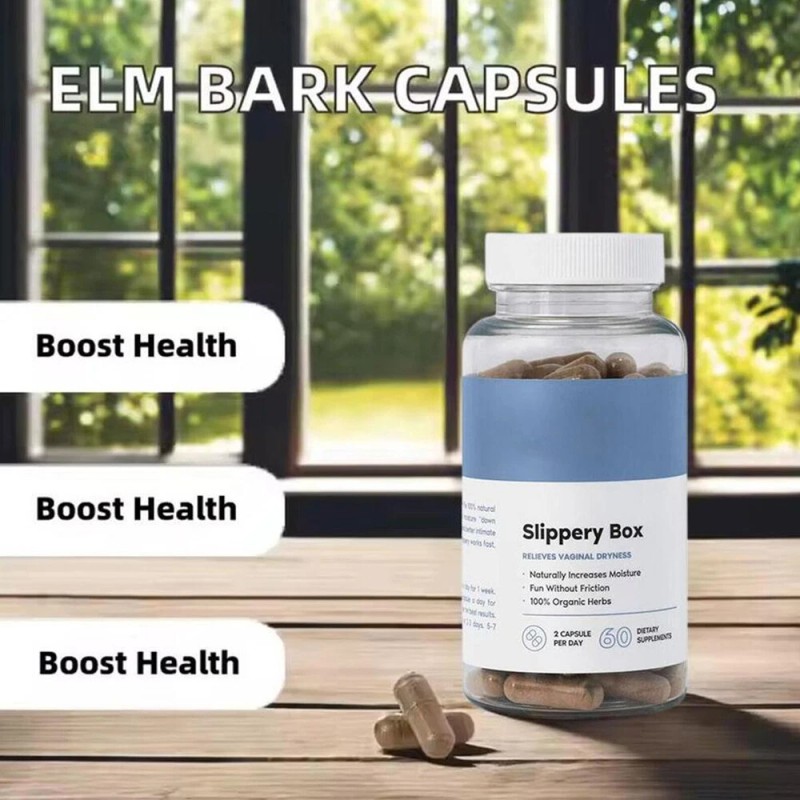 NATURAL SLIPPERY BOX - SLIPPERY ELM BARK CAPSULE FOR VAGINAL
